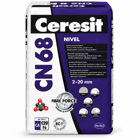 Sapa autonivelanta Ceresit CN 68 Nivel, 2-20 mm, 25 kg